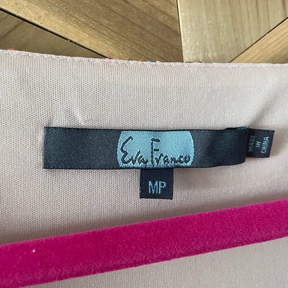 Eva Franco multi-colored dress with fluttered sleeves and hem - Picture 7 of 7